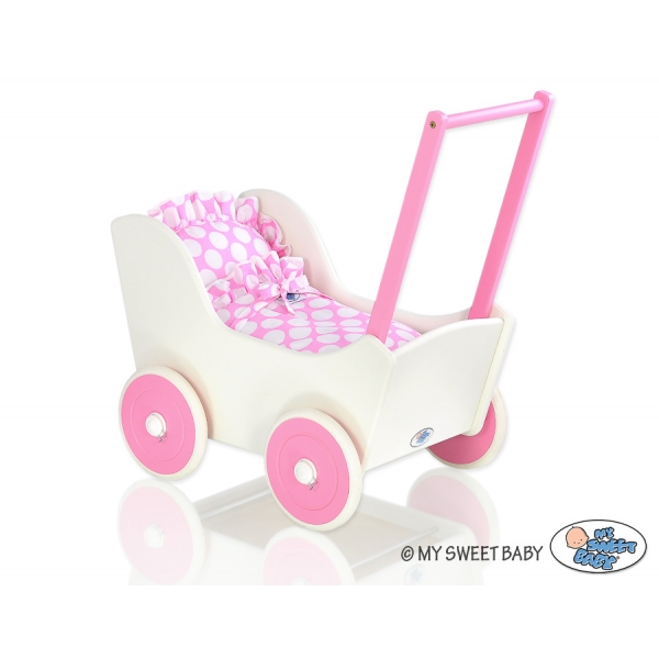 Puppenwagen Mila Weiß Fuchsie 55025-768