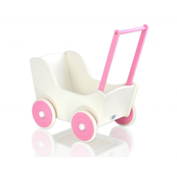 Puppenwagen Mila Weiß Fuchsie 55025