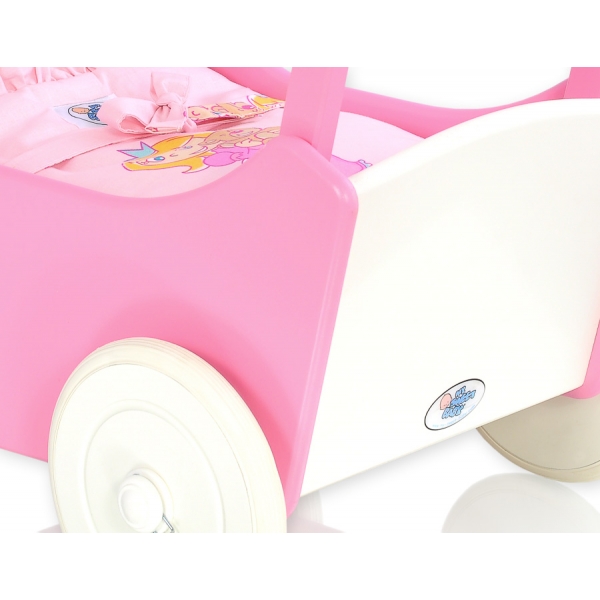 Puppenwagen Mila Weiß Fuchsie 55026-558