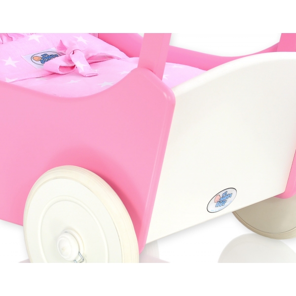 Puppenwagen Mila Weiß Fuchsie 55026-719