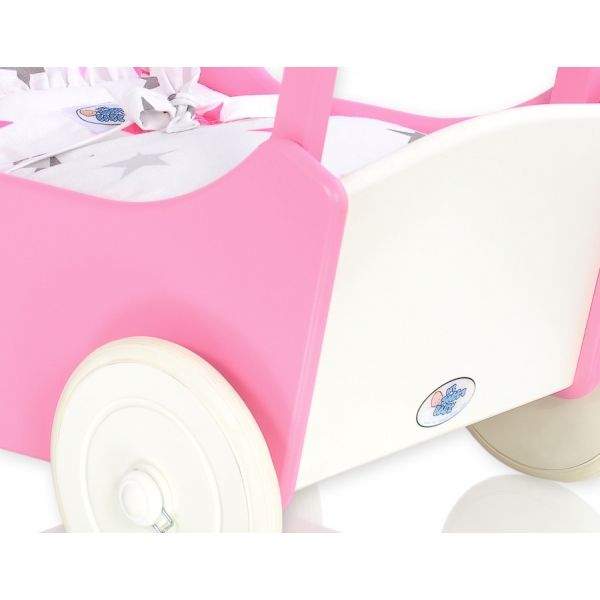 Puppenwagen Mila Weiß Fuchsie 55026-764