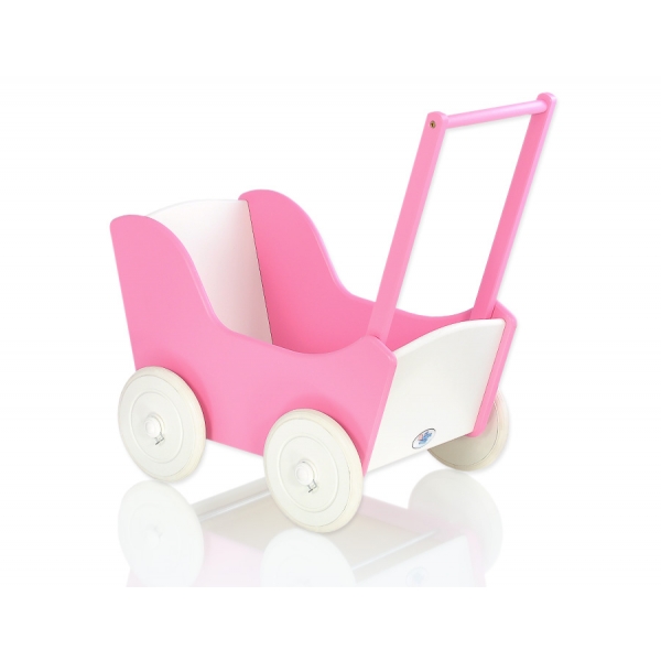 Puppenwagen Mila Weiß Fuchsie 55026