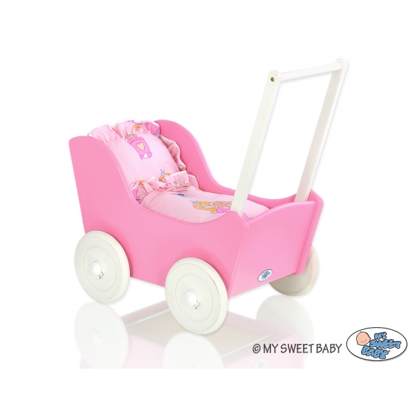 Puppenwagen Mila Weiß Fuchsie 55027-558