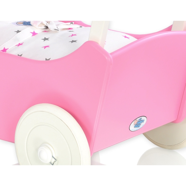 Puppenwagen Mila Weiß Fuchsie 55027-622