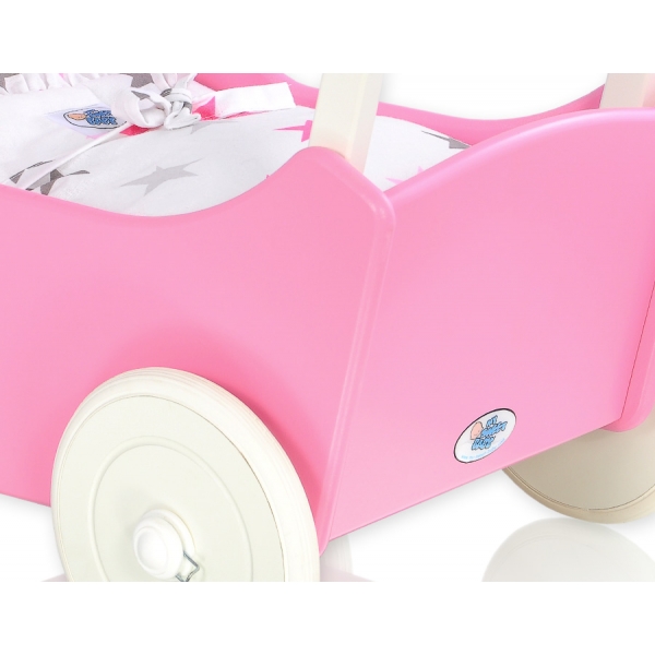 Puppenwagen Mila Weiß Fuchsie 55027-764