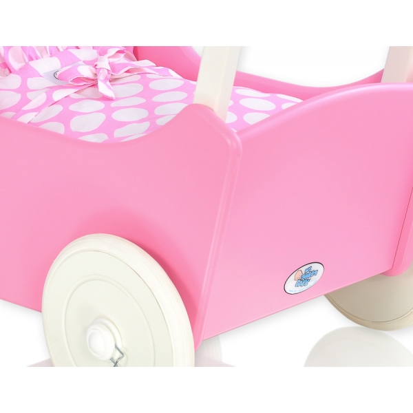 Puppenwagen Mila Weiß Fuchsie 55027-768