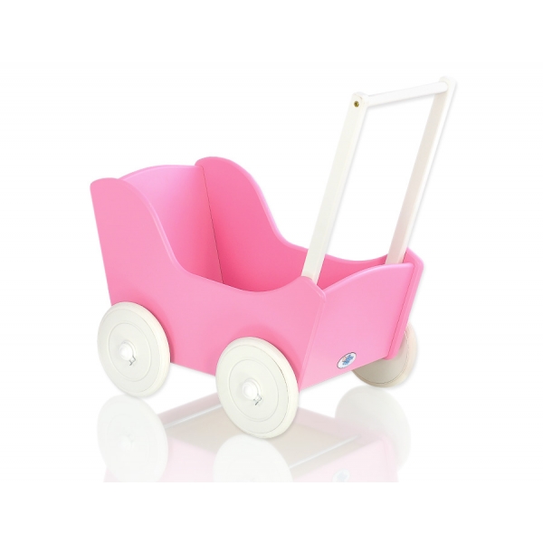 Puppenwagen Mila Weiß Fuchsie 55027