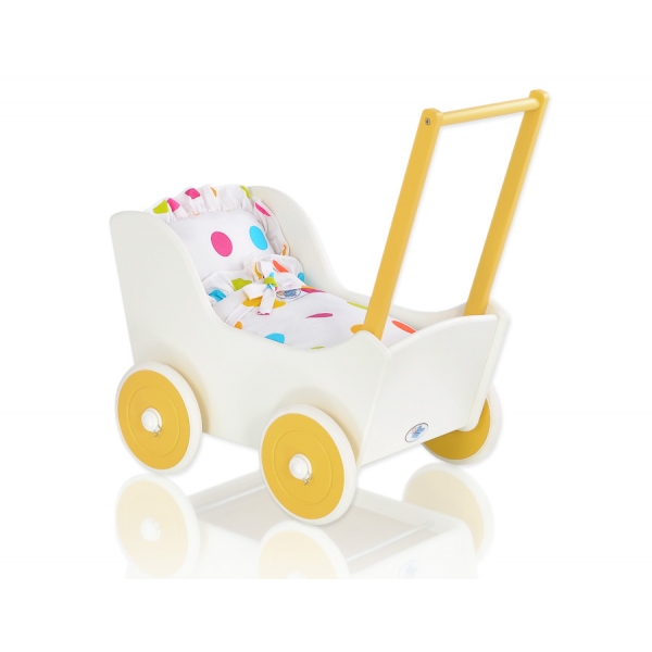 Puppenwagen Mila Weiß Gelb 145025-548