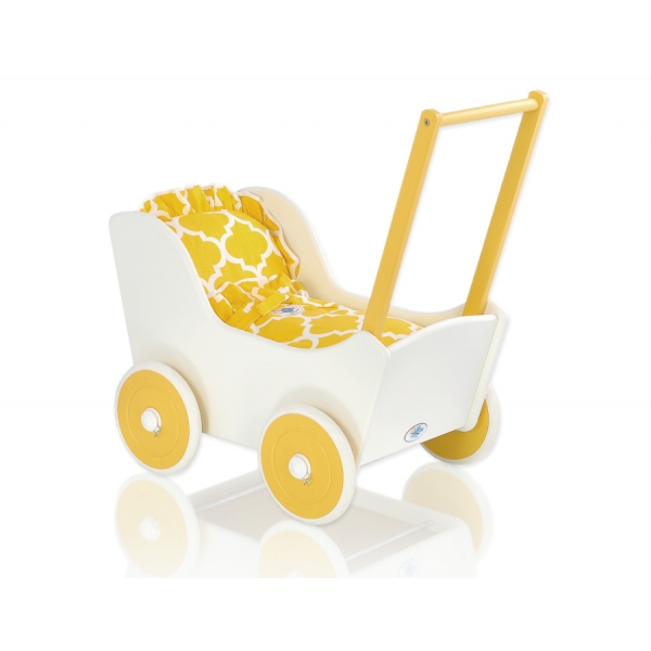 Puppenwagen Mila Weiß Gelb 145025-723