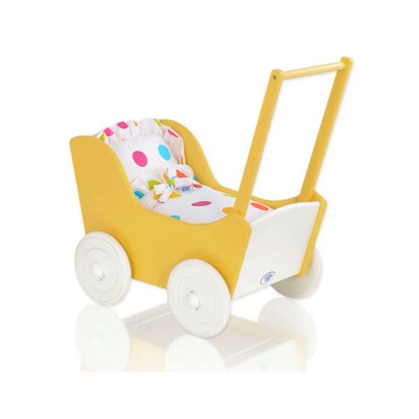 Puppenwagen Mila Weiß Gelb 145026-548