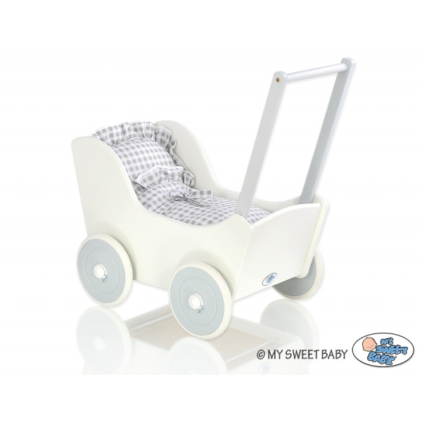 Puppenwagen Mila Weiß Grau 65025-61