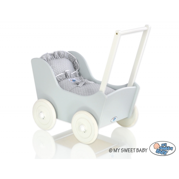 Puppenwagen Mila Weiß Grau 65027-535