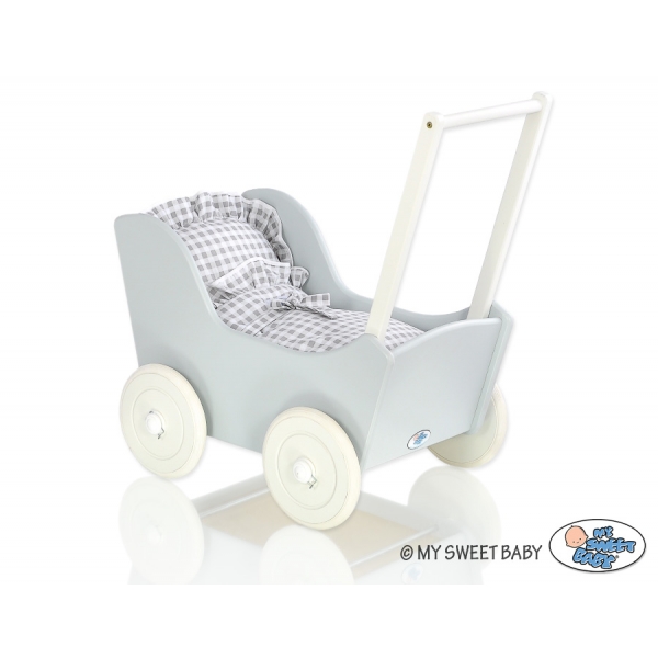Puppenwagen Mila Weiß Grau 65027-619