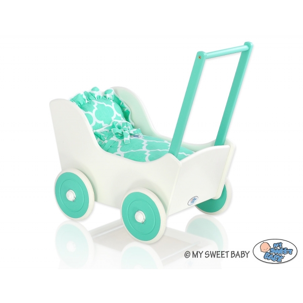 Puppenwagen Mila Weiß Minze 25025-724