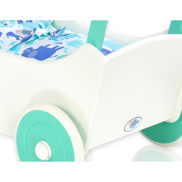 Puppenwagen Mila Weiß Minze 25025-734