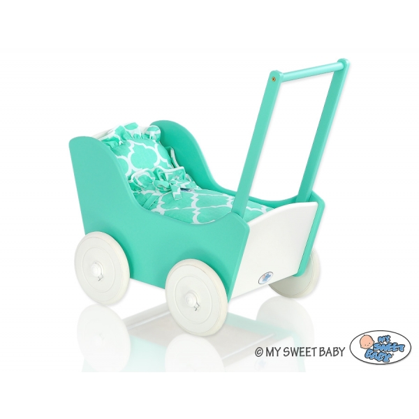Puppenwagen Mila Weiß Minze 25026-724