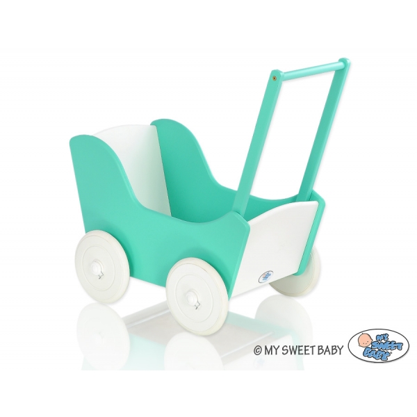 Puppenwagen Mila Weiß Minze 25026