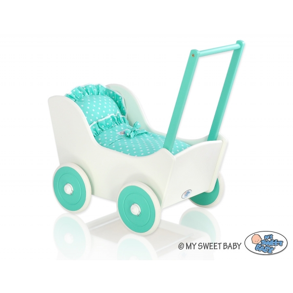 Puppenwagen Mila Weiß Minze 25027-585