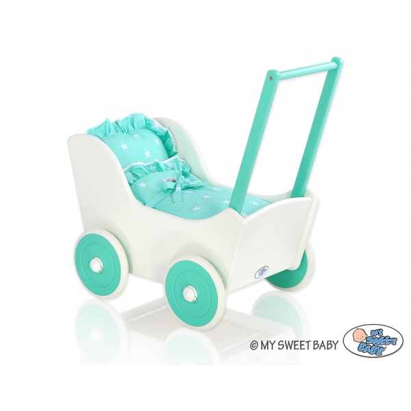 Puppenwagen Mila Weiß Minze 25027-717