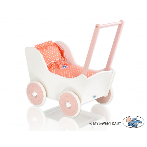 Puppenwagen Mila Weiß Puderrosa 15025-761