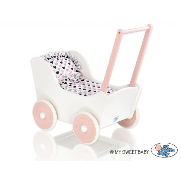 Puppenwagen Mila Weiß Puderrosa 15025-767