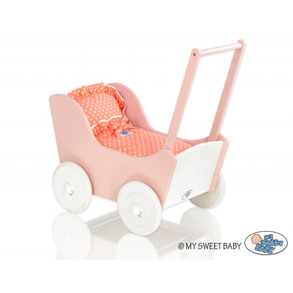 Puppenwagen Mila Weiß Puderrosa 15026-761