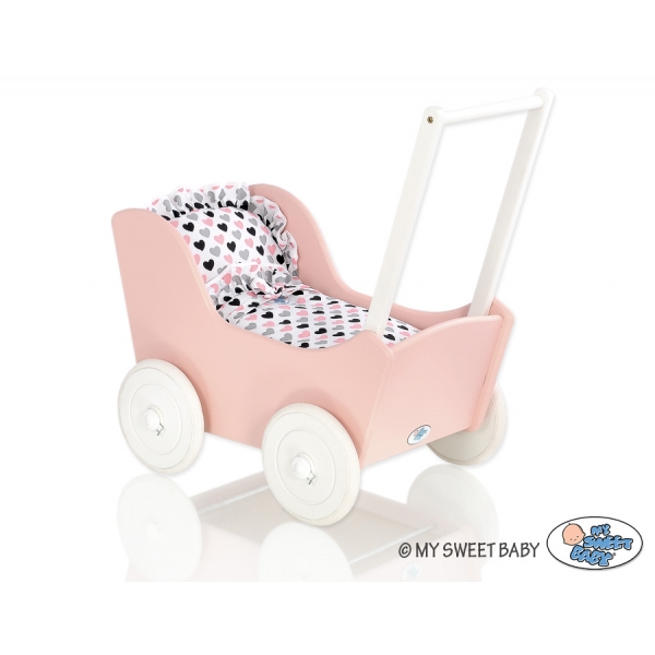 Puppenwagen Mila Weiß Puderrosa 15027-767