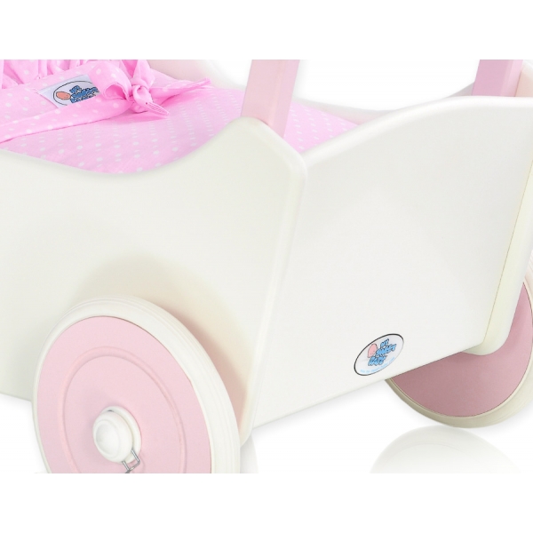 Puppenwagen Mila Weiß Rosa 85025-530