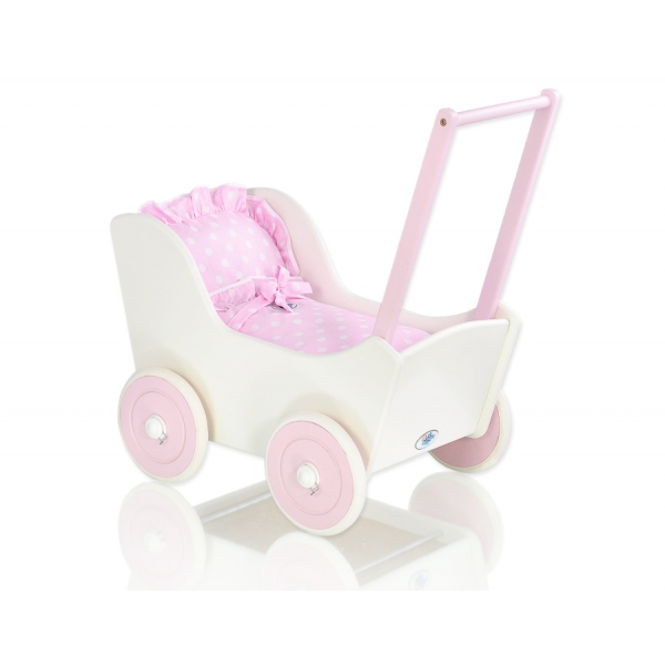 Holz Puppenwagen ab 1 jahr - mit Bettset