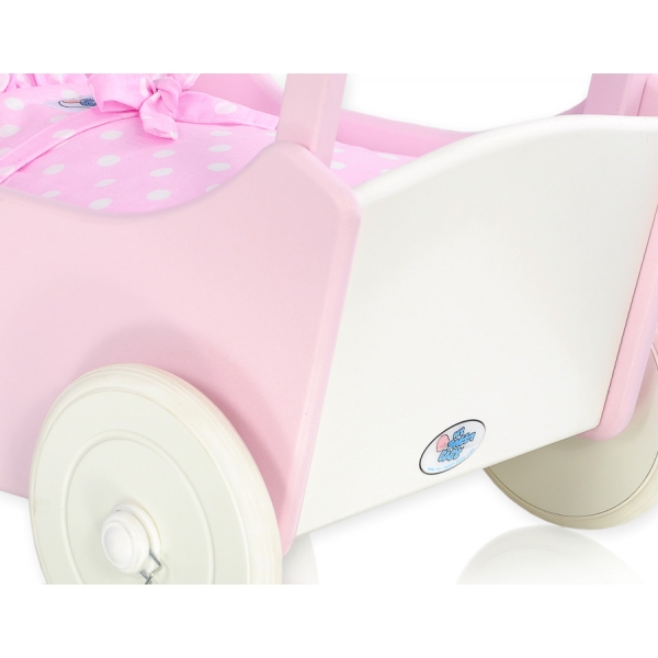 Puppenwagen Mila Weiß Rosa 85026-553