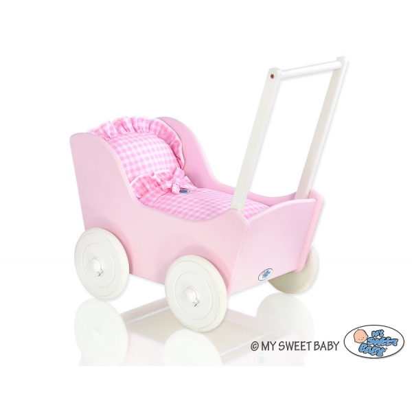 Puppenwagen Mila Weiß Rosa 85027-384
