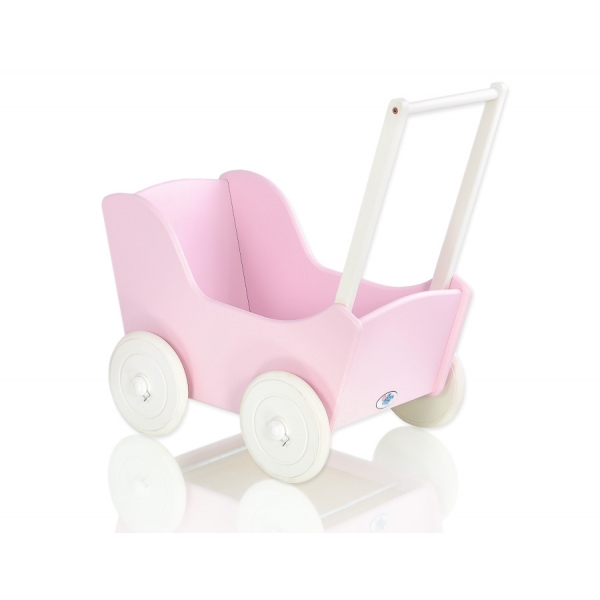 Puppenwagen Mila Weiß Rosa 85027