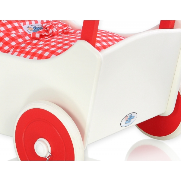 Puppenwagen Mila Weiß Rot 125025-385