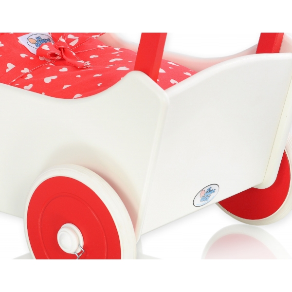 Puppenwagen Mila Weiß Rot 125025-771