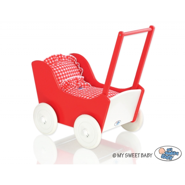 Puppenwagen Mila Weiß Rot 125026-385