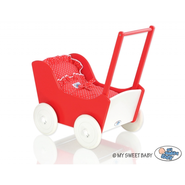 Puppenwagen Mila Weiß Rot 125027-763