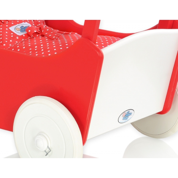 Puppenwagen Mila Weiß Rot 125027-763