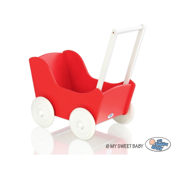 Puppenwagen Mila Weiß Rot 125027