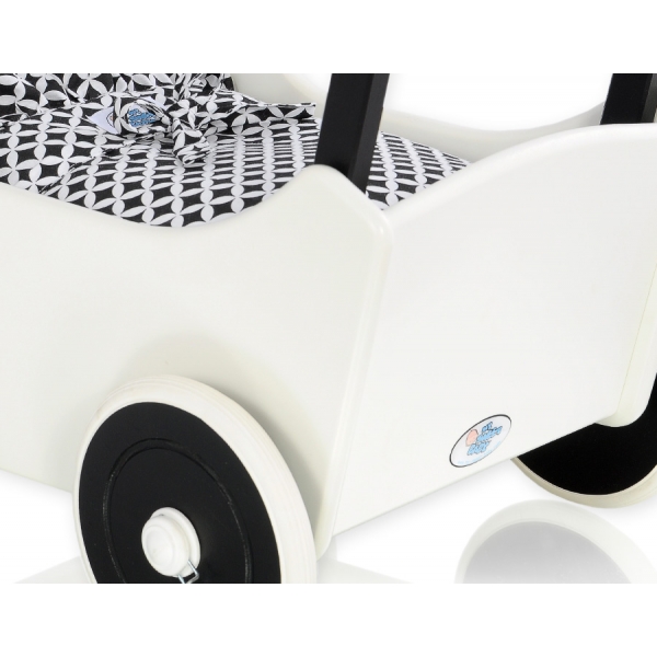 Puppenwagen Mila Weiß Schwarz 115025-746