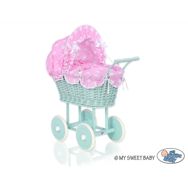 Puppenwagen Minze Weidengeflecht nr 21699-736