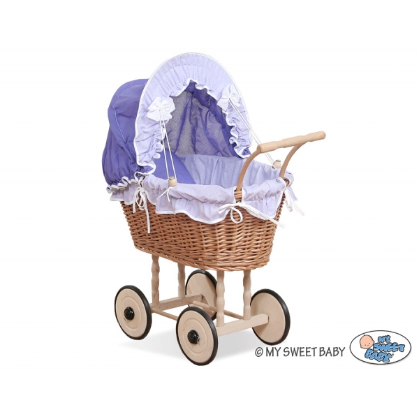 Puppen Korbwagen mit Garnitur
