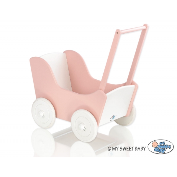 Puppenwagen Weiß Puderrosa 15026