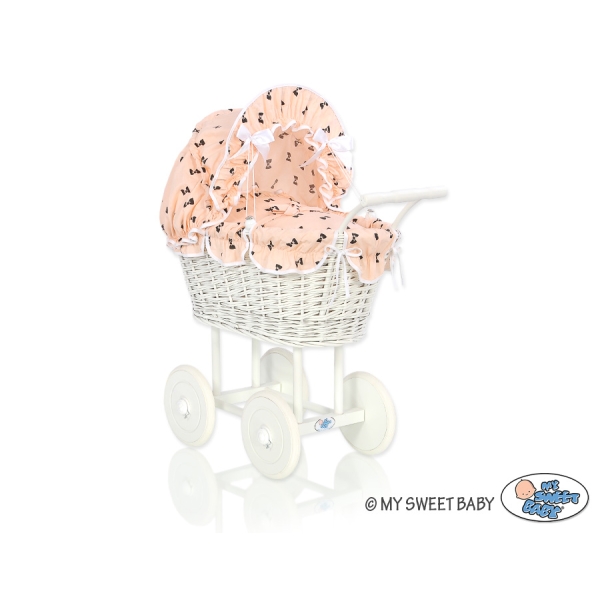 Puppenwagen Weiße Weide Bettwäsche Schleifenmuster nr 71699-762