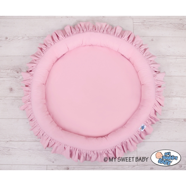 Rüschennestchen Spielmatte für Betthimmel - rosa
