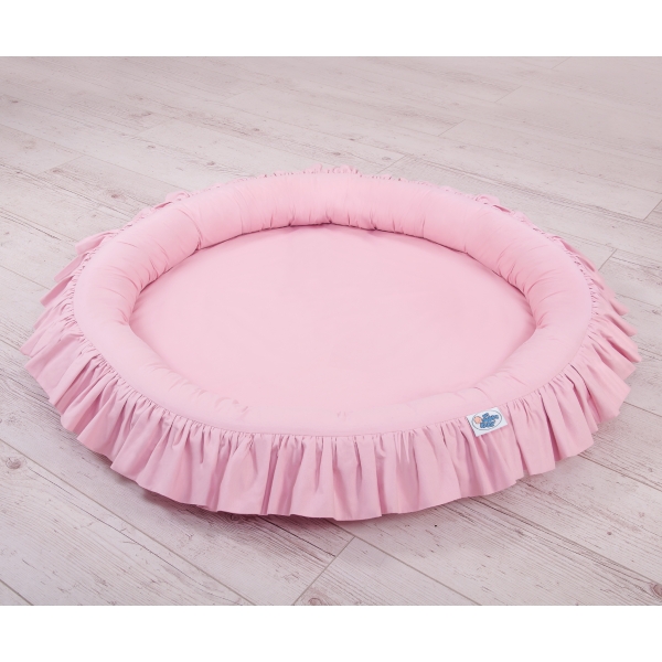 Rüschennestchen Spielmatte für Betthimmel - rosa