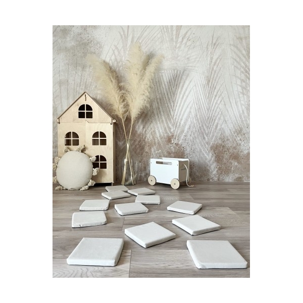 Schaumstoff Bausteine Spielset Creme