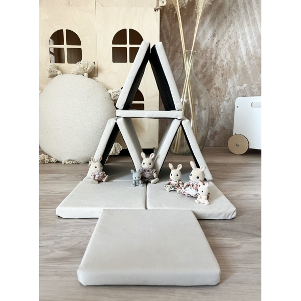 Schaumstoff Bausteine Spielset Creme