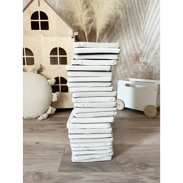 Schaumstoff Bausteine Spielset Creme
