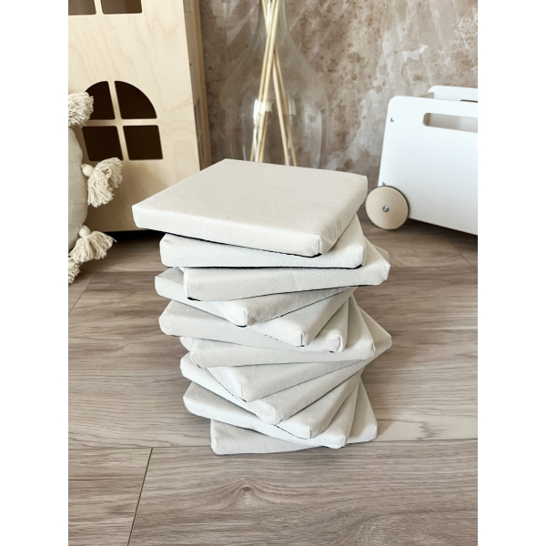 Schaumstoff Bausteine Spielset Creme
