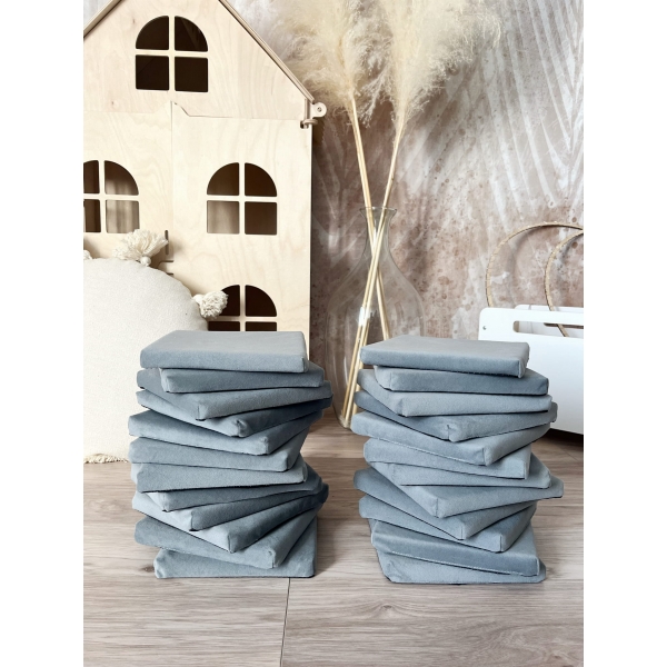 Schaumstoff Bausteine Spielset Grau